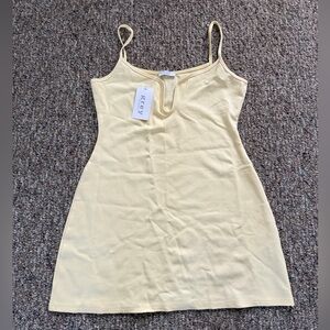 Yellow Spaghetti Strap Dress